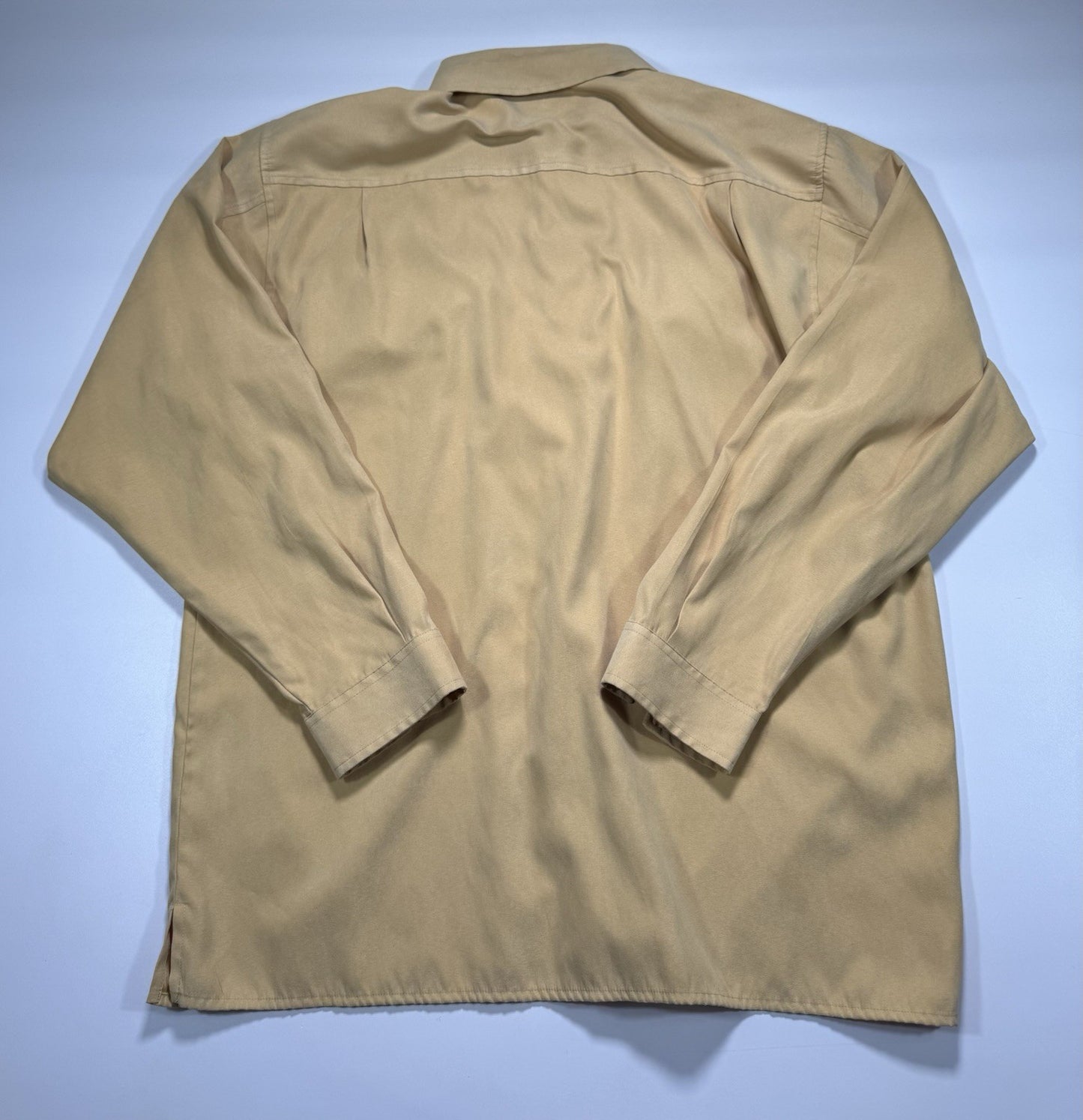 7 Diamonds Shirt Mens Large Brown Tan Button Up Country Velvet Feel Long Sleeve