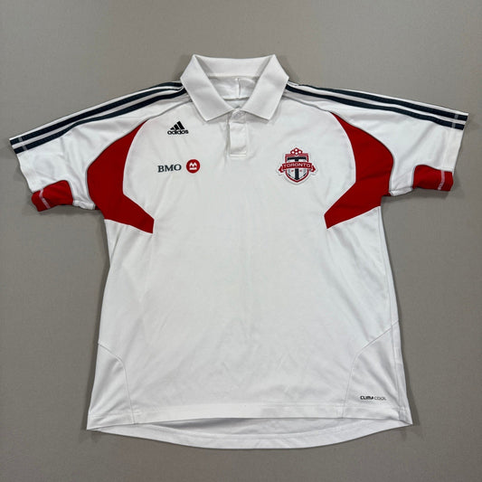 Adidas Toronto FC Soccer Jersey Polo Shirt mens Size Small White Red