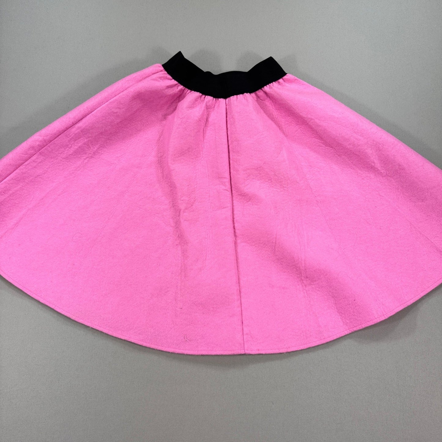 50s Poodle Skirt Girl's Large in Pink with Elastic Waist Made In USA