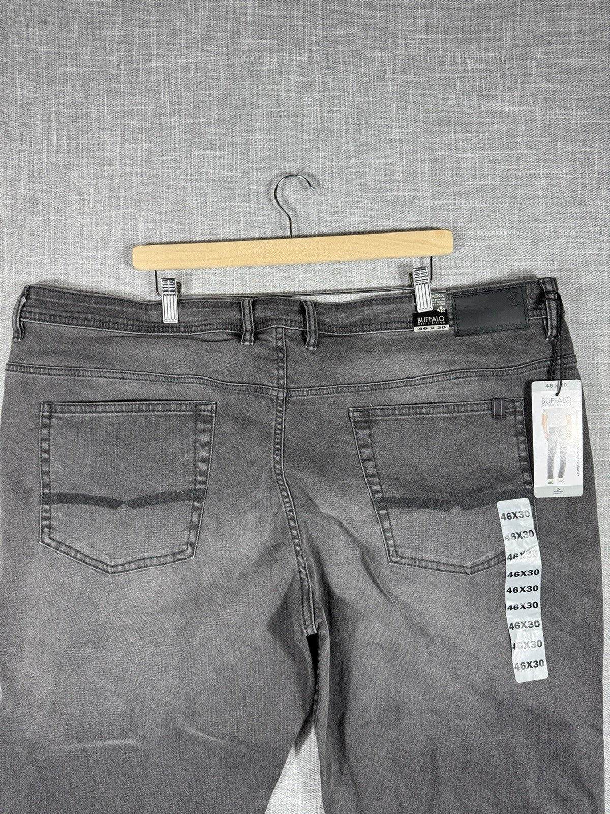 Buffalo David Bitton Jack-X Slim Straight Stretch Dark Wash Jeans New 46x30
