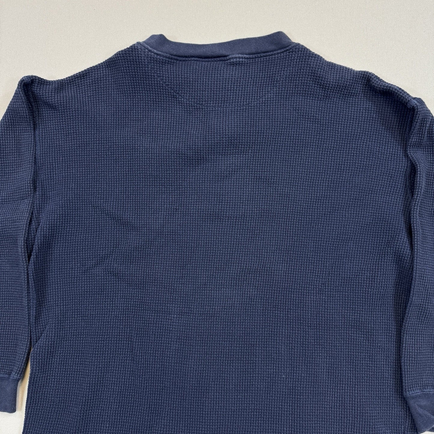 Vintage 90s Disney mens S/M Blue Polo Shirt Mickey Explorer Henley Pullover