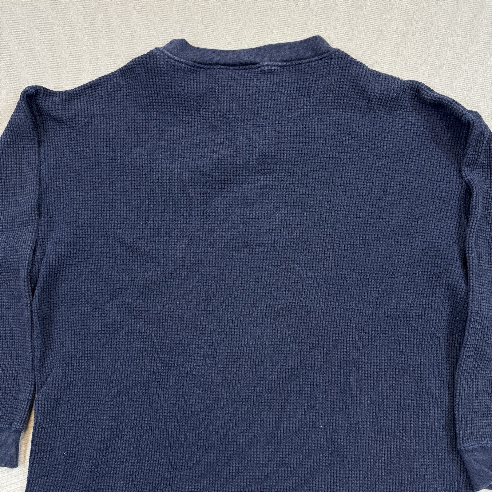 Vintage 90s Disney mens S/M Blue Polo Shirt Mickey Explorer Henley Pullover