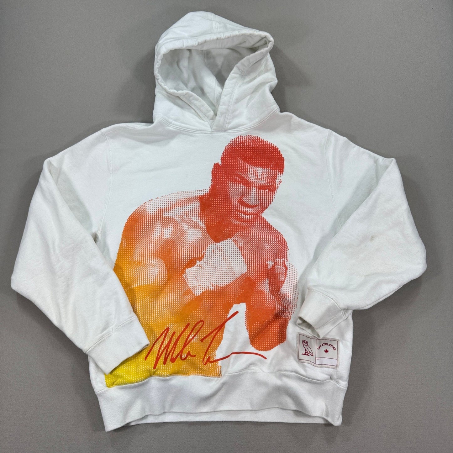 OVO Athletics October's Very Own Hoodie Mike Tyson mens Large White Pullover
