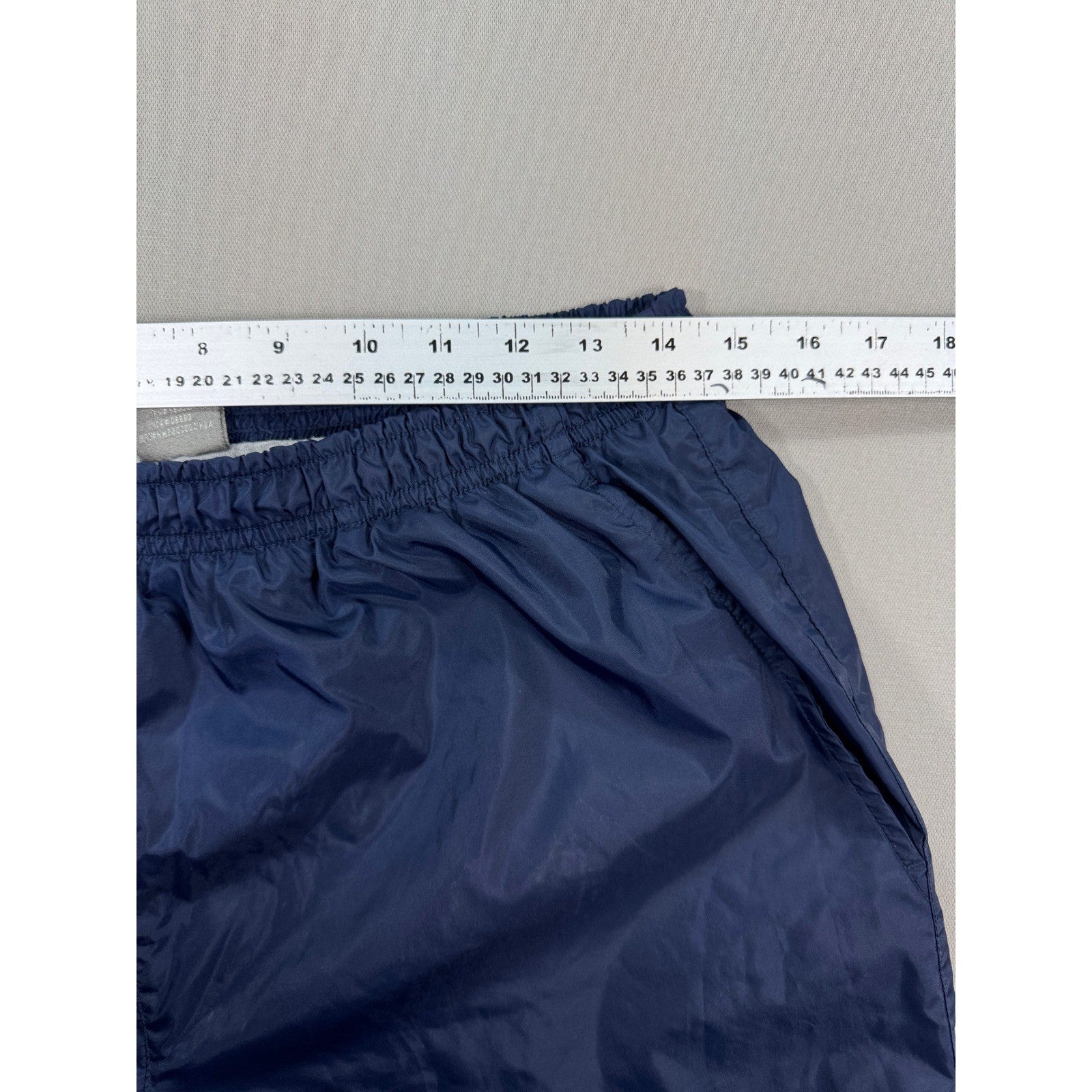 Vintage Nike Track Pants mens Large Navy Blue Windbreaker Ankle Zipped Athletic