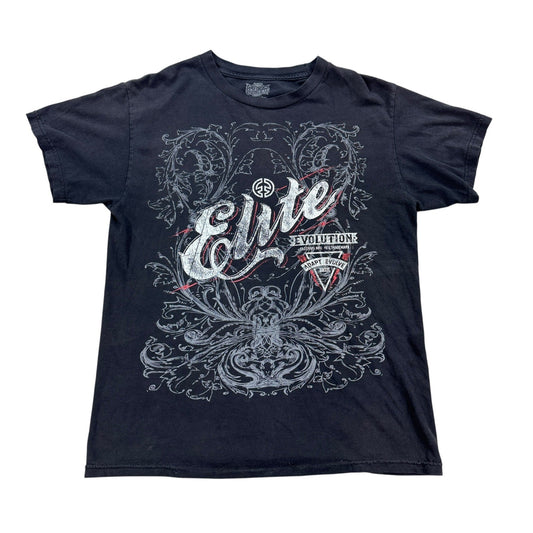 MMA Elite Evolution Graphic T-Shirt mens Medium Black Short Sleeve