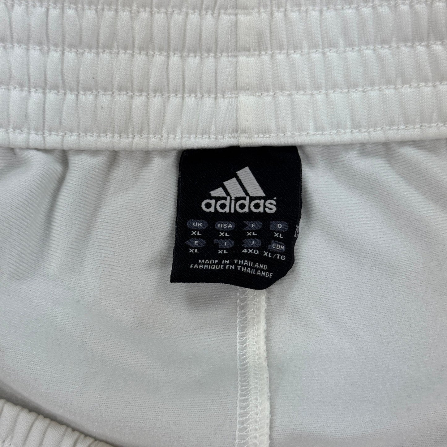Vintage Adidas Track Pants mens XL White Three Stripe Side Snap Wide Leg Y2K