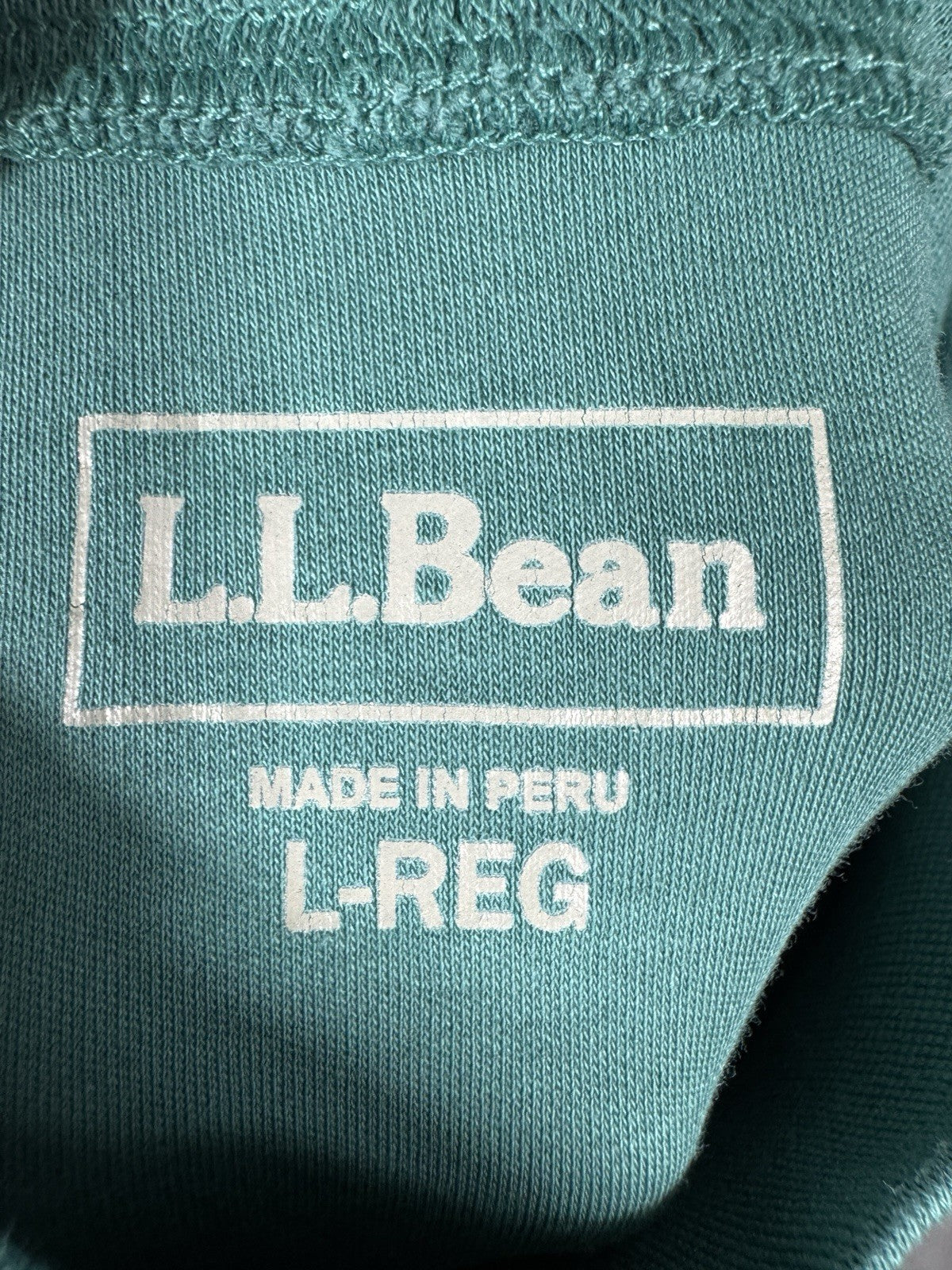 LL Bean Turtleneck Pima Cotton Long Sleeves Green  Mens Large