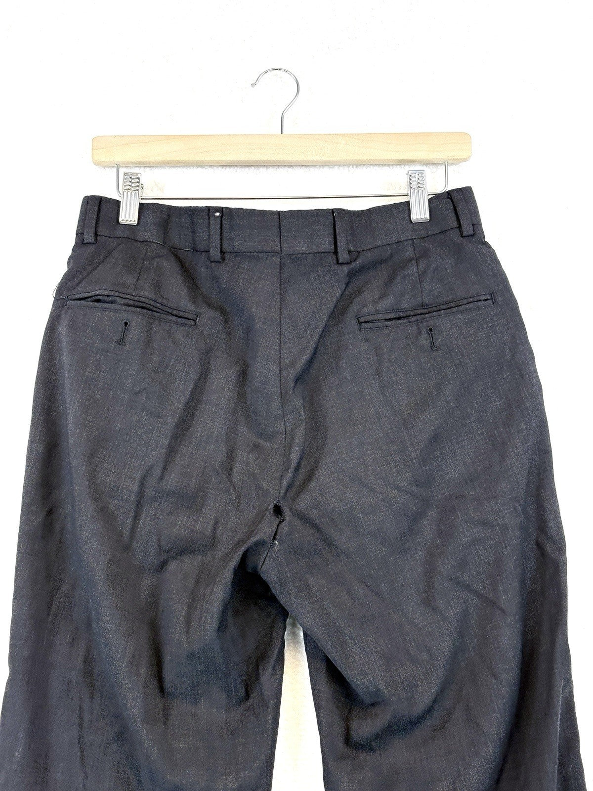 Brooks Brothers Pants Mens Size 38x32 Dark Gray 1818 Fitzgerald 100% Wool