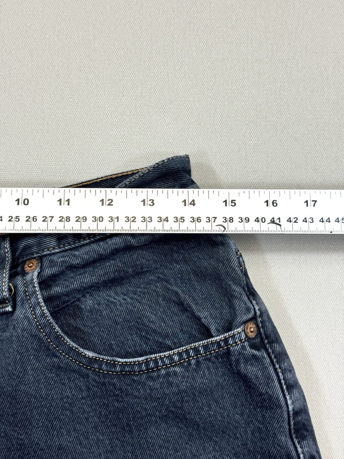 Vintage Ikeda High Rise Womens Sz 31 Gray Denim Jeans Medium Wash