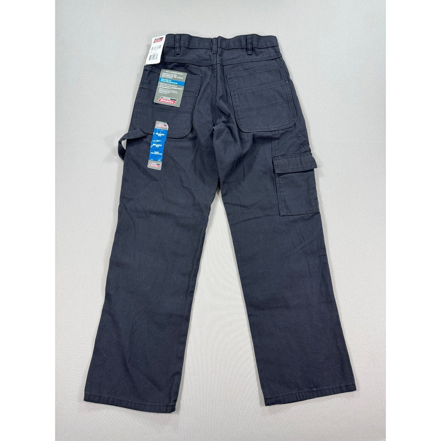 NWT Dickies Logger Pants Relaxed Fit Double Knee Men's 30x30 Black Straight Leg