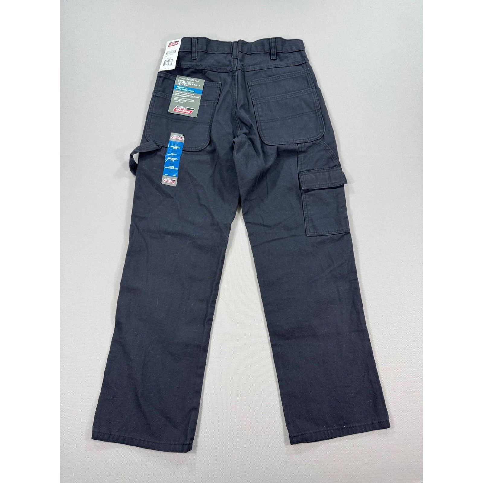 NWT Dickies Logger Pants Relaxed Fit Double Knee Men's 30x30 Black Straight Leg
