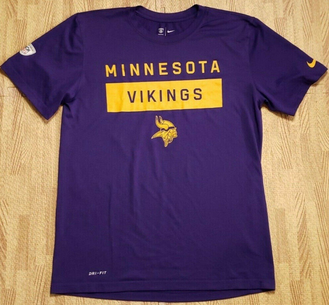 Minnesota Vikings Nike Dri-Fit NFL Equipment Training Shirt Small S