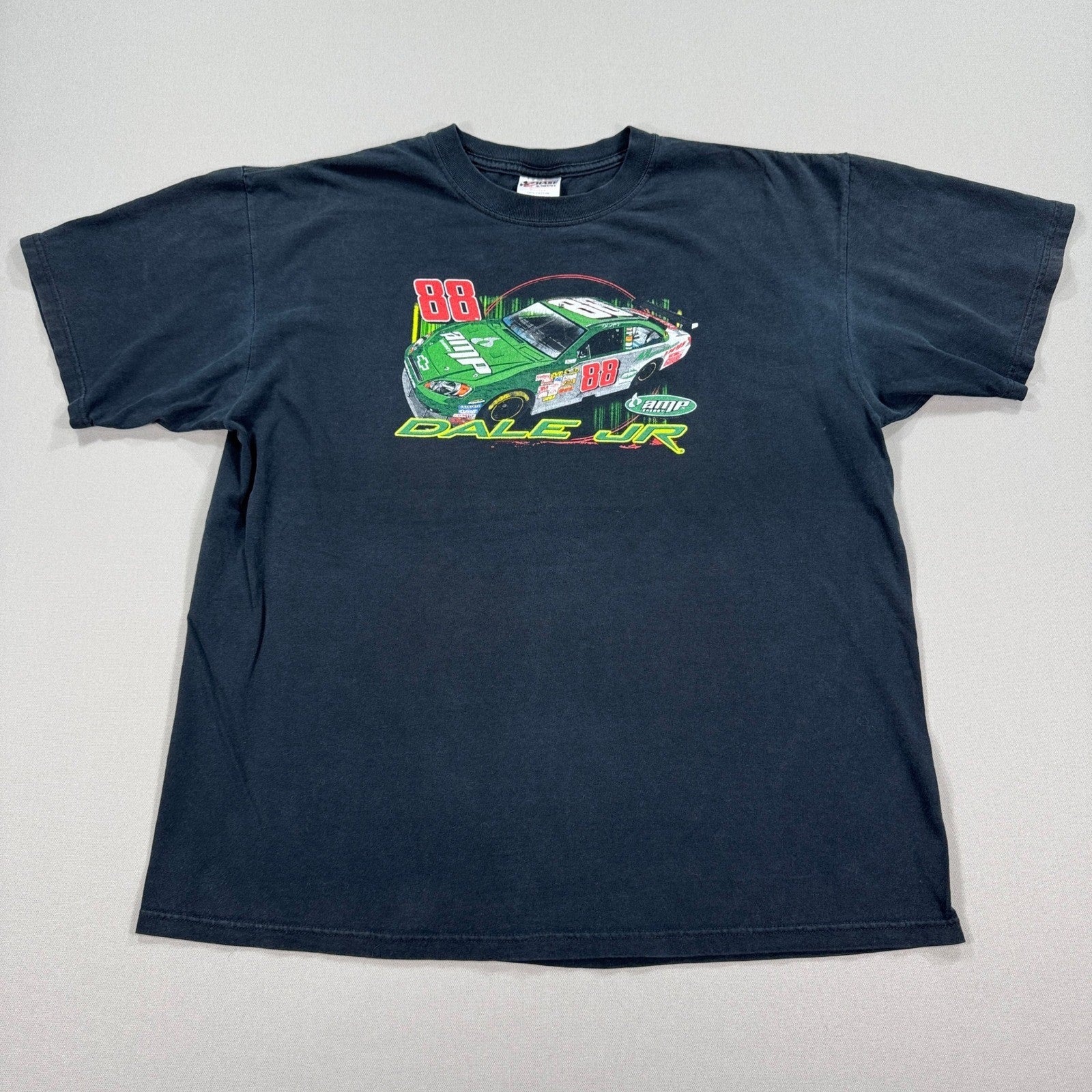 Vintage Dale Earnhardt Jr. NASCAR T-Shirt mens XL Double Sided Y2K Faded