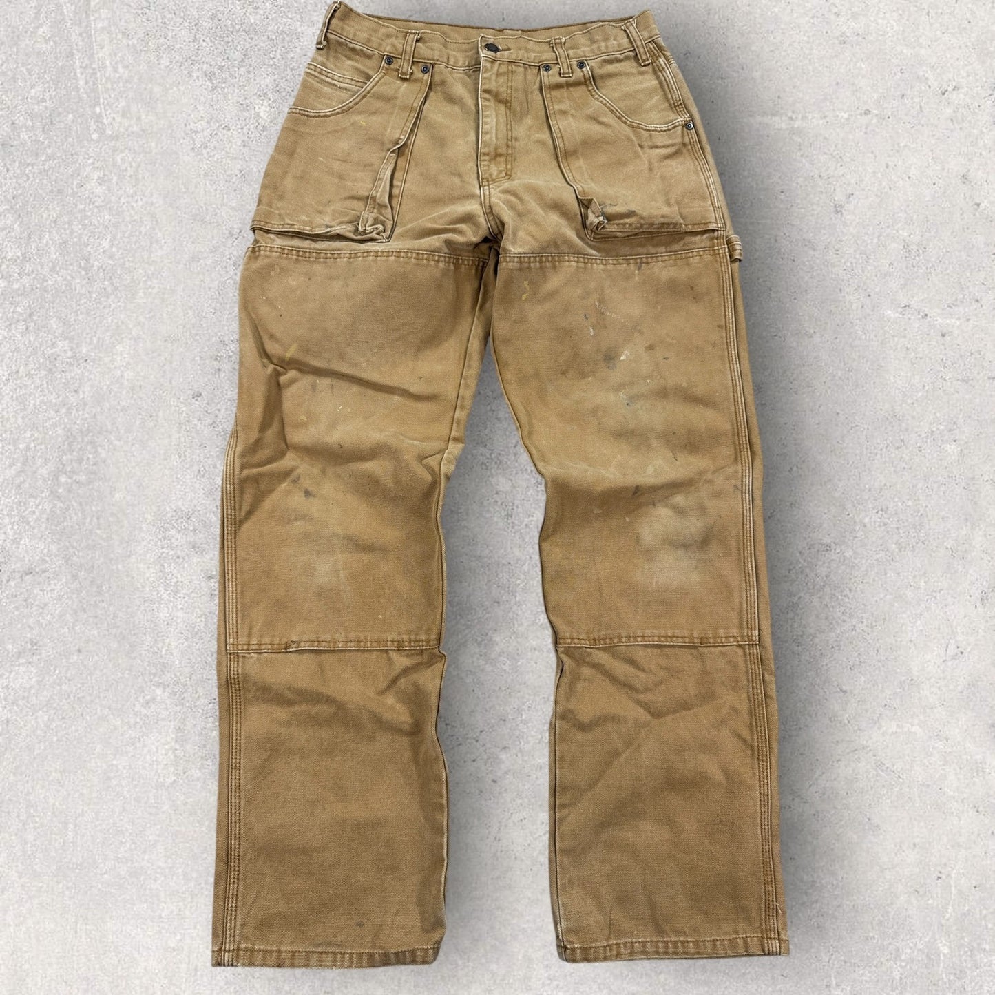 Dickies Double Knee Carpenter Pants mens 32x30 Cargo Khaki Relaxed Fit