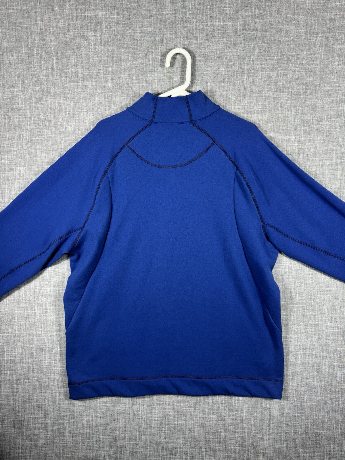 Tommy Bahama Mens 1/4 Zip Island Zone Size XL Blue Solid Pullover Golf