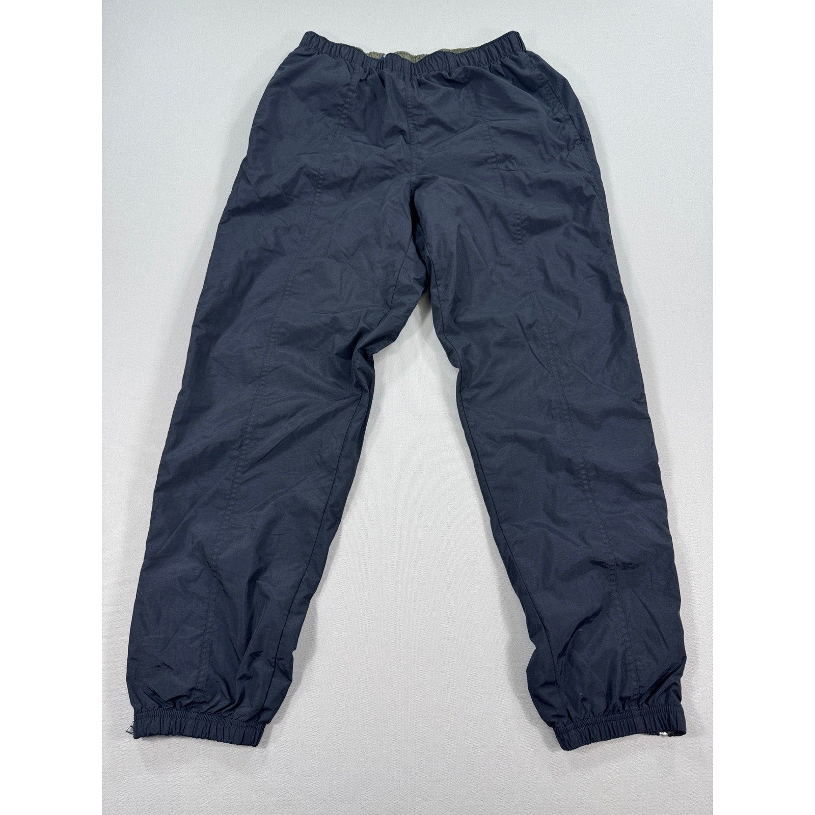 Vintage Polo Sport Ralph Lauren Track Pants Zip Leg mens Small Navy Blue Mesh