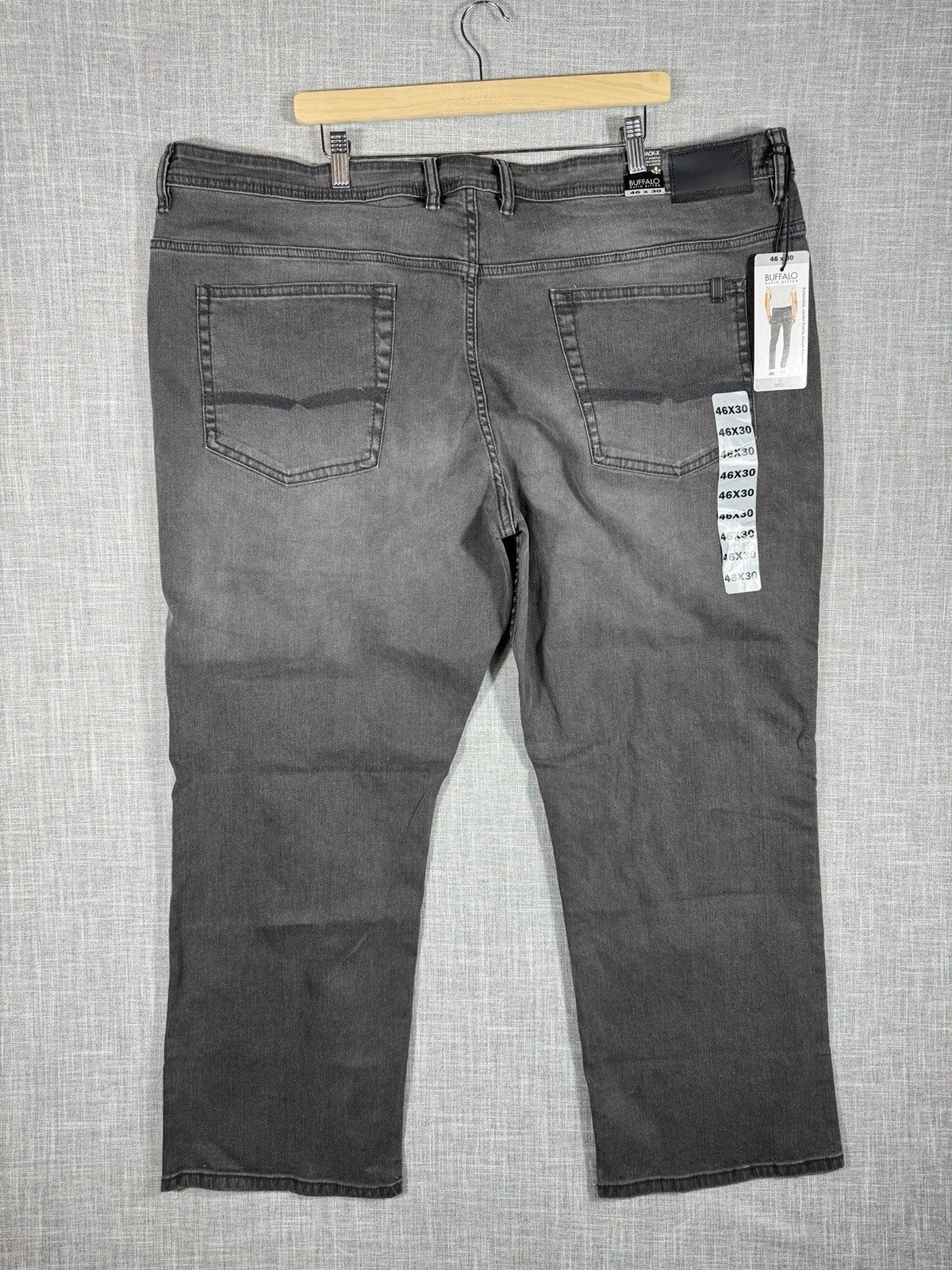Buffalo David Bitton Jack-X Slim Straight Stretch Dark Wash Jeans New 46x30