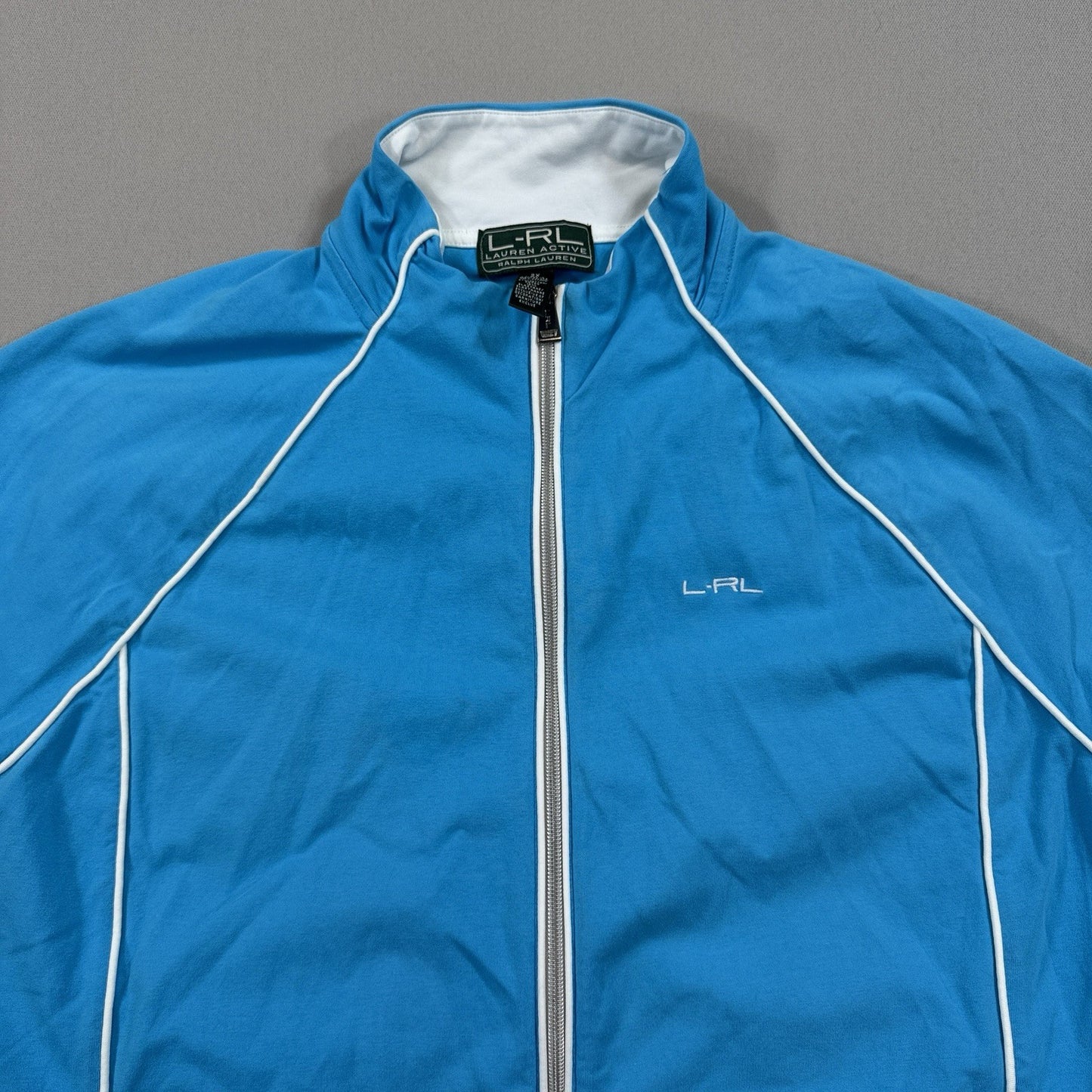 Lauren Ralph Lauren Track Jacket Womens 2X Turquoise Full Zip Activewear Sports