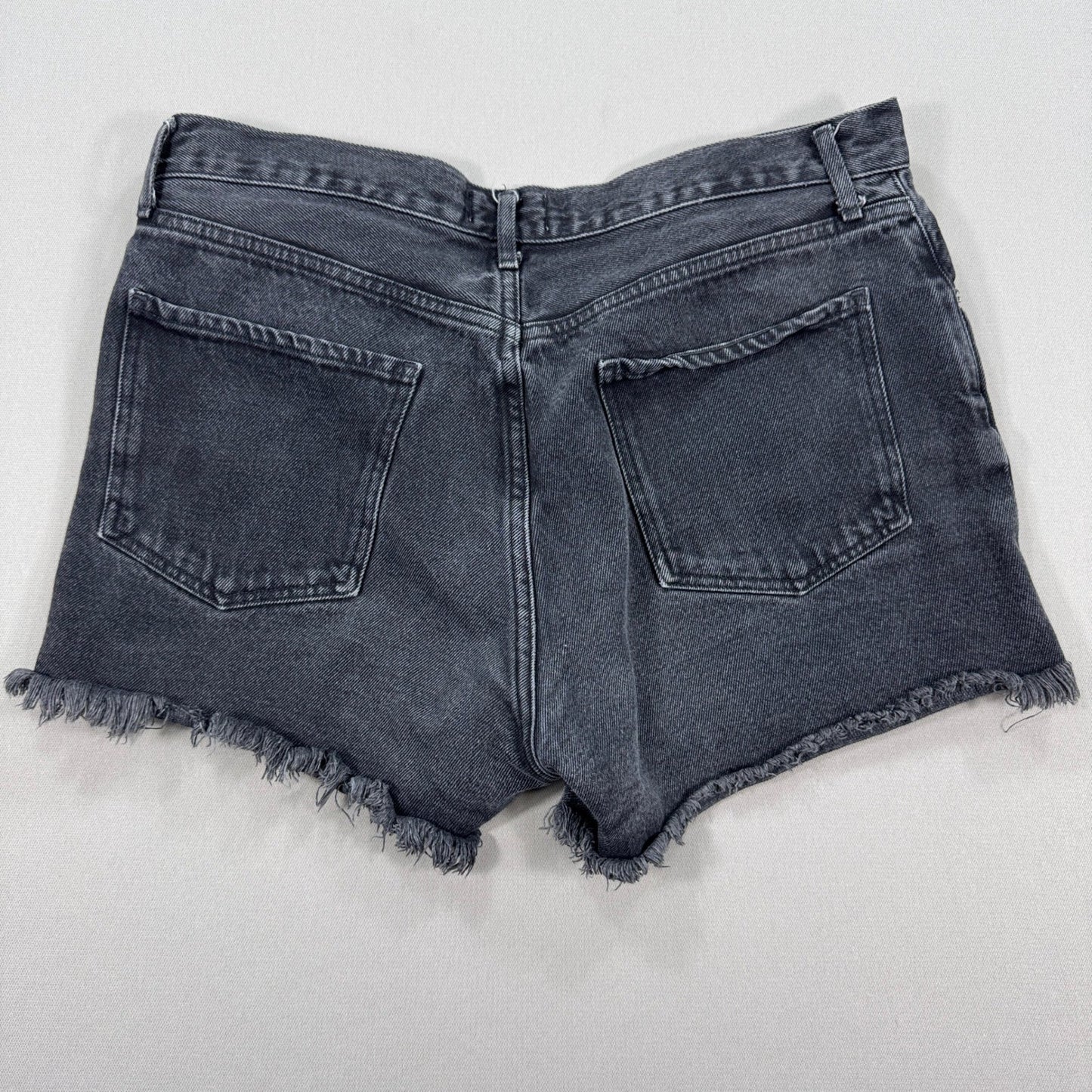 AGOLDE Cutoff Denim Shorts Womens Size 31 High Rise Distressed Button Fly