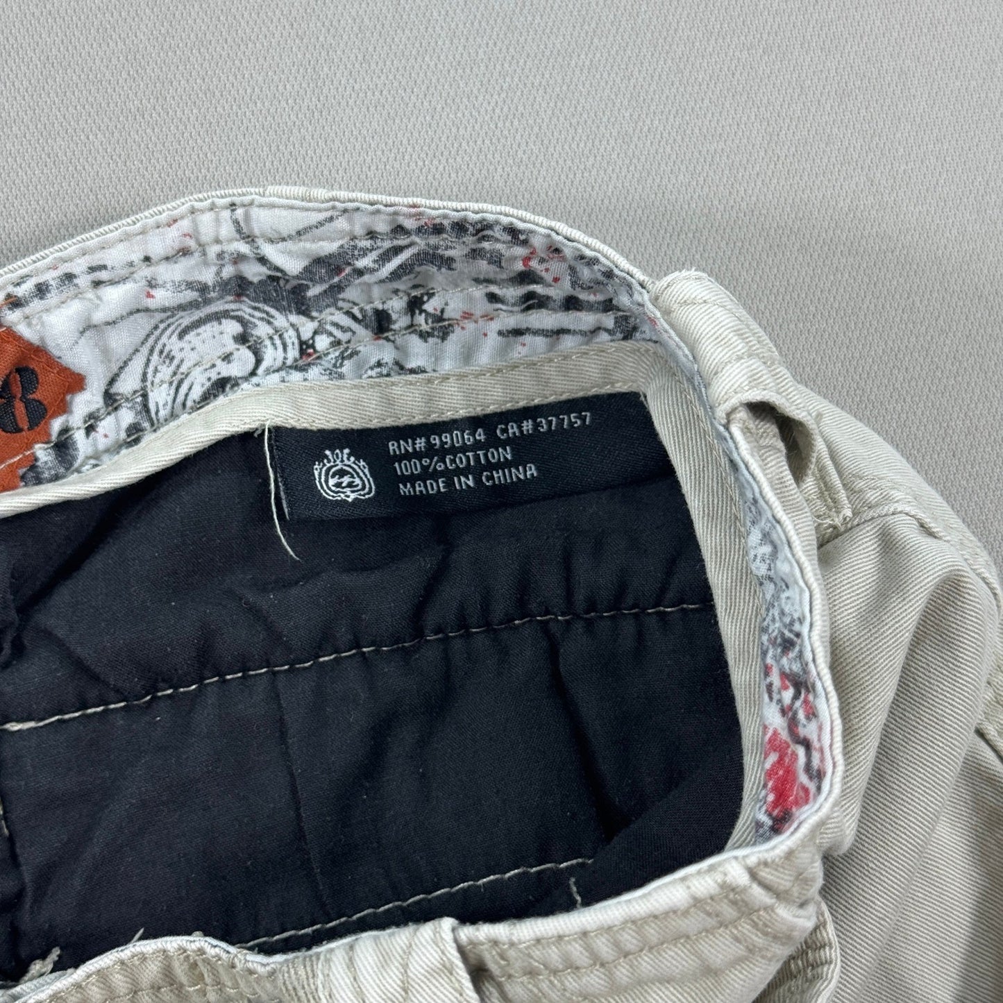 Rare Billabong Cargo Shorts mens Size 28 Beige Y2K 100% cotton