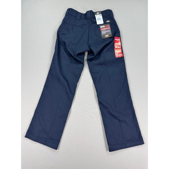 NWT Dickies 874 Flex Original Fit Work Pants mens 30x30 Blue Wrinkle Resistant