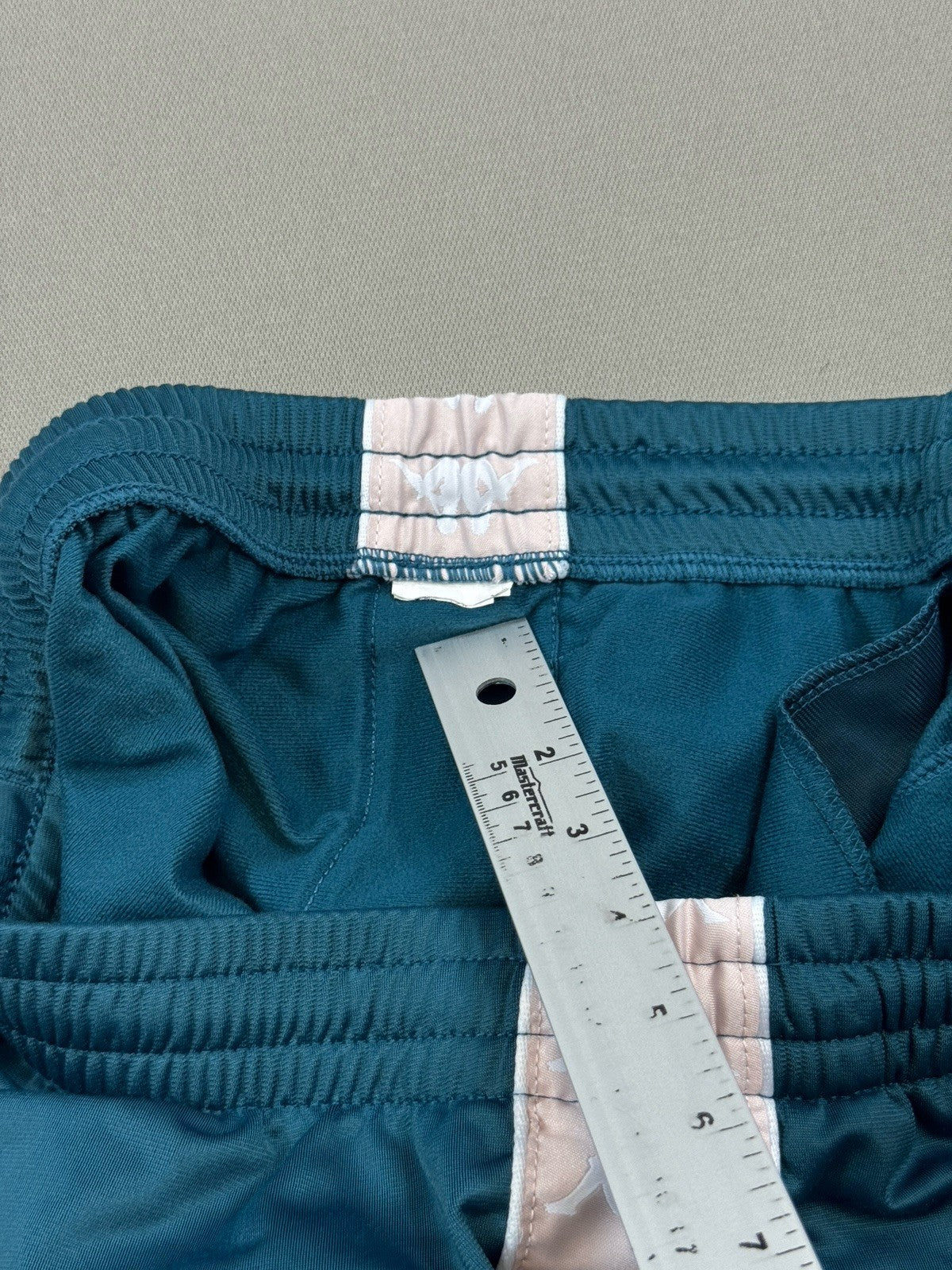 Kappa Sweatpants mens Large Teal White Lined Athleisure Track Sport