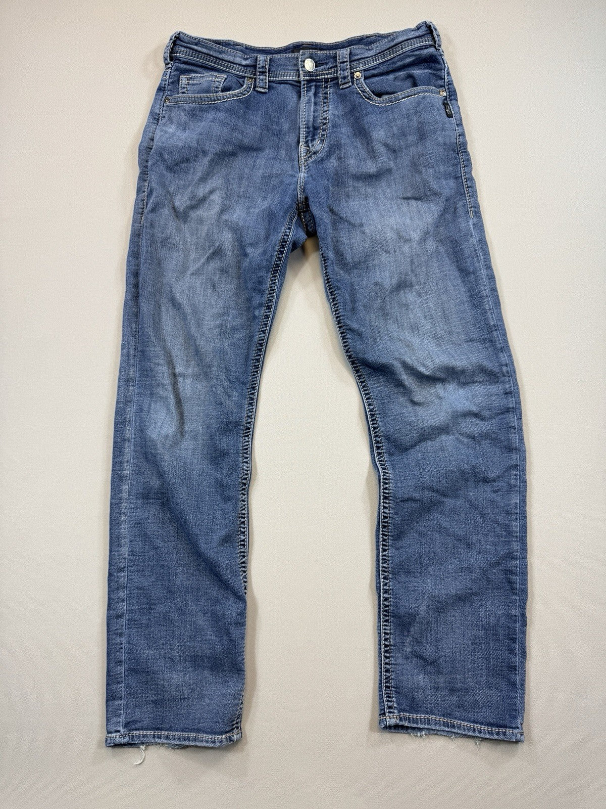 Silver Jeans Grayson Classic Fit Straight Leg mens 34x34 Blue Denim Mid Stretch