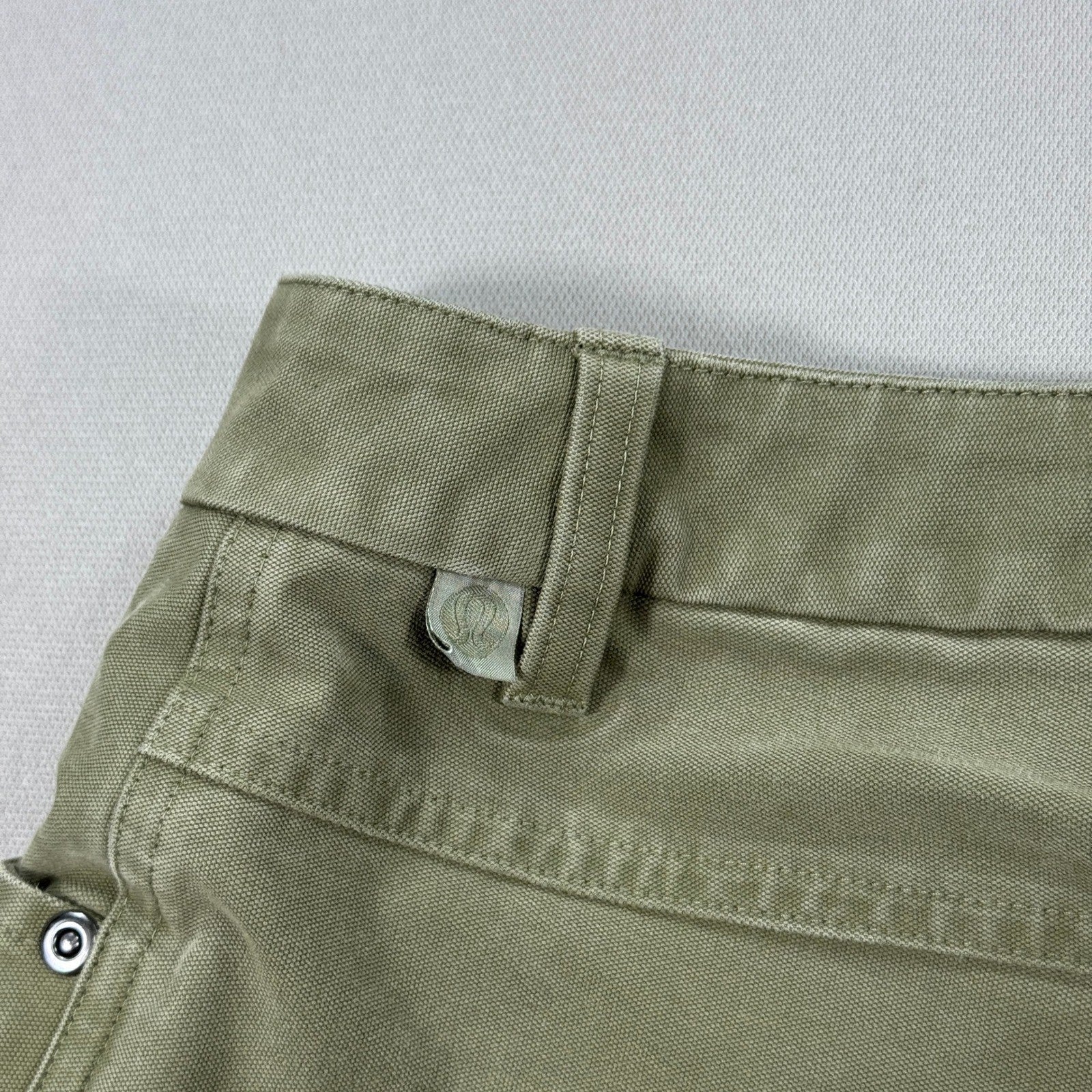 Lululemon ABC Classic Fit Khaki Pants mens Size 32 Olive Green Canvas