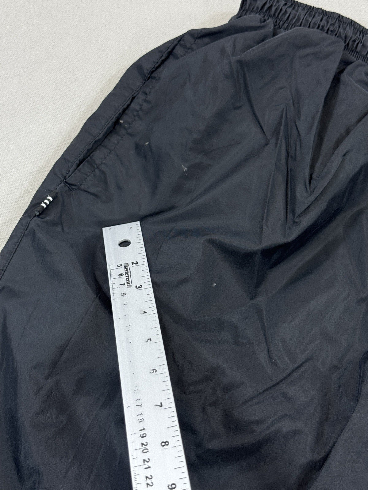 Vintage 90s Adidas Track Pants mens Medium Black Windbreaker Y2K Baggy Lined