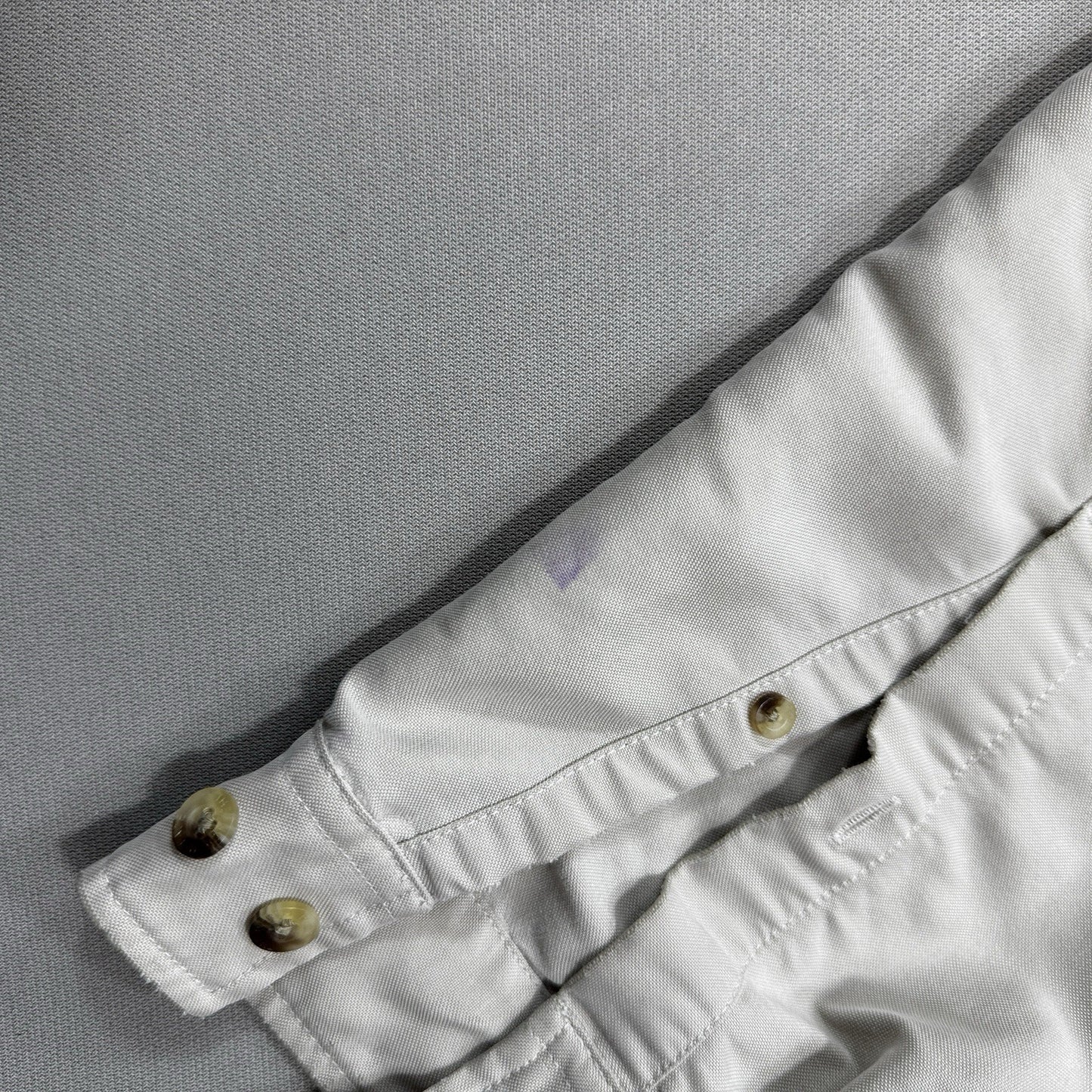 The North Face Long Sleeve mens Large Beige Button Up Shirt Outdoor Hiking