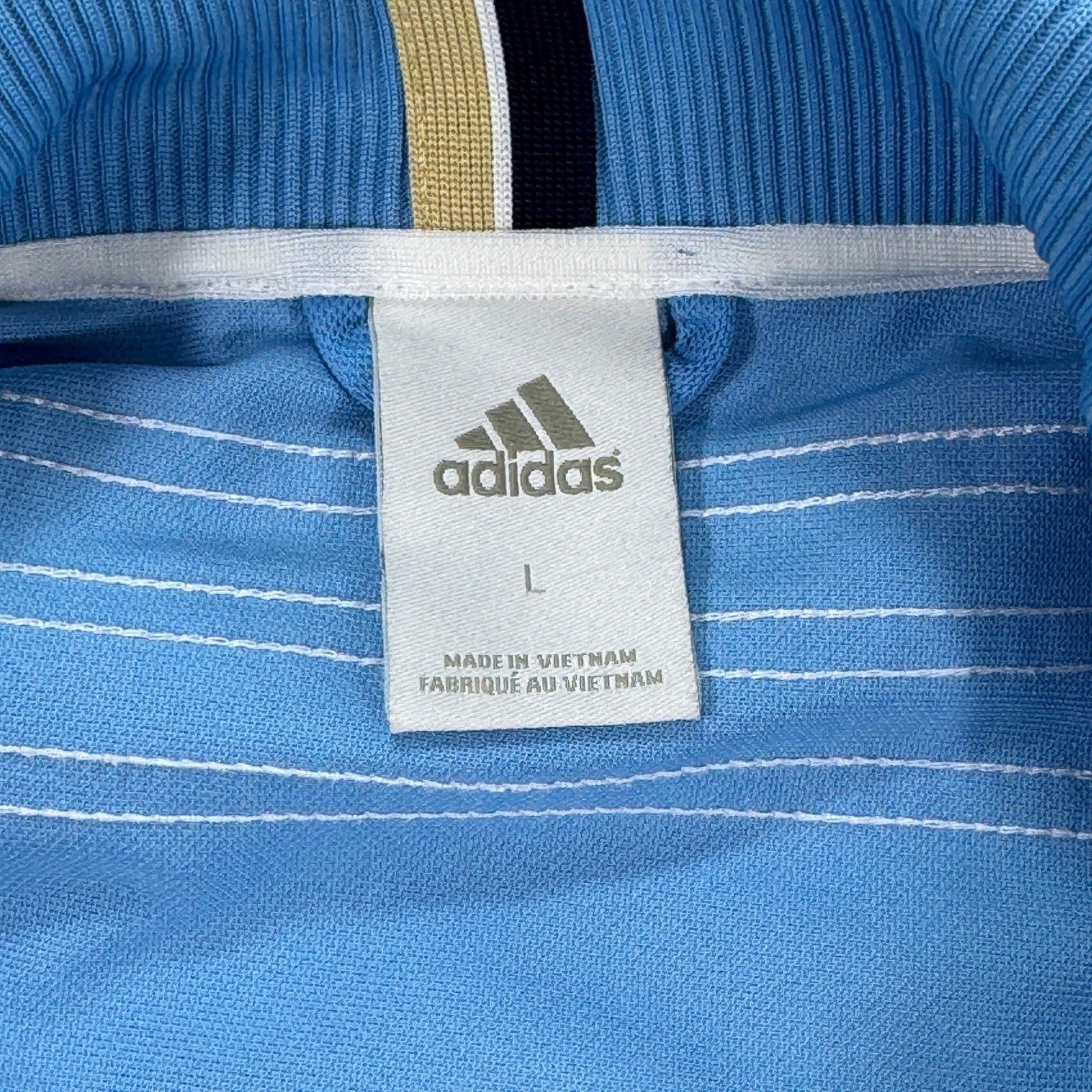 Adidas Team Argentina Track Jacket AFA mens Large Blue White Trefoil Full Zip