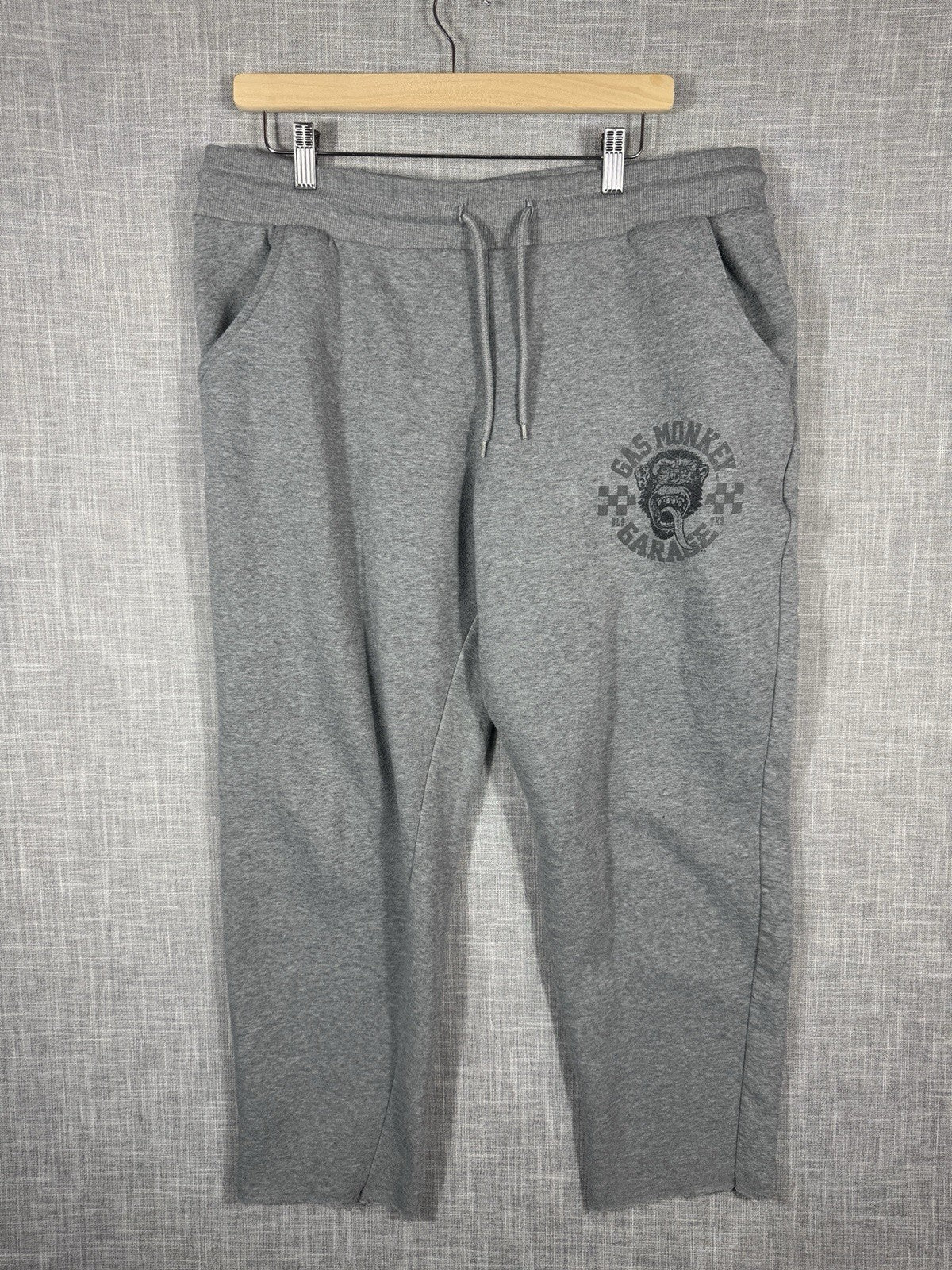 Gas Monkey Garage Sweatpants Y2K Gray Mens Large
