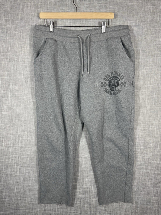 Gas Monkey Garage Sweatpants Y2K Gray Mens Large