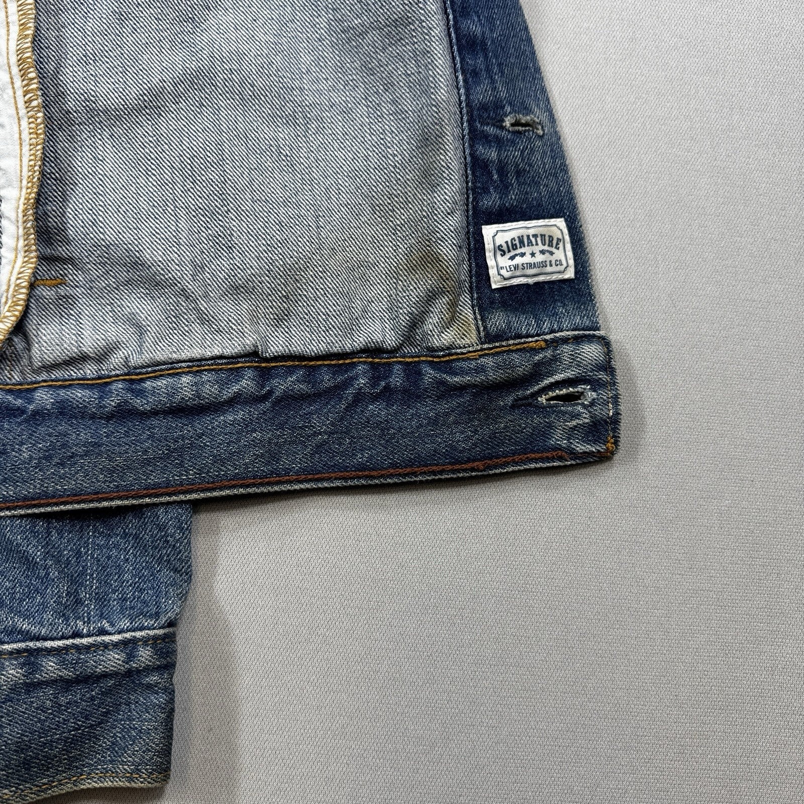 Levi's Signature C704 Jacket mens Medium Blue Denim Button