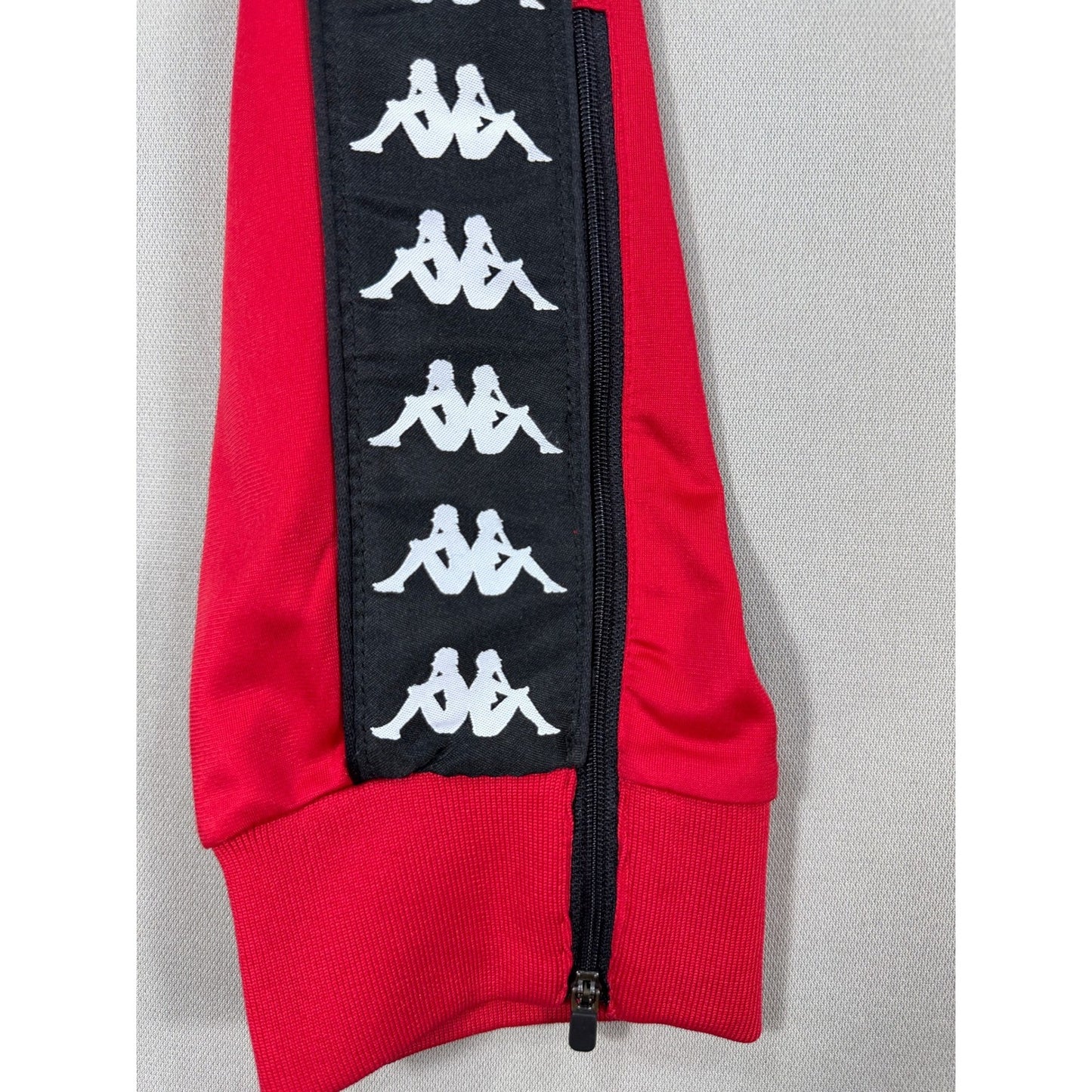 Kappa Red Track Pants Womens Medium Sport Joggers Athleisure Banda 222 Authentic