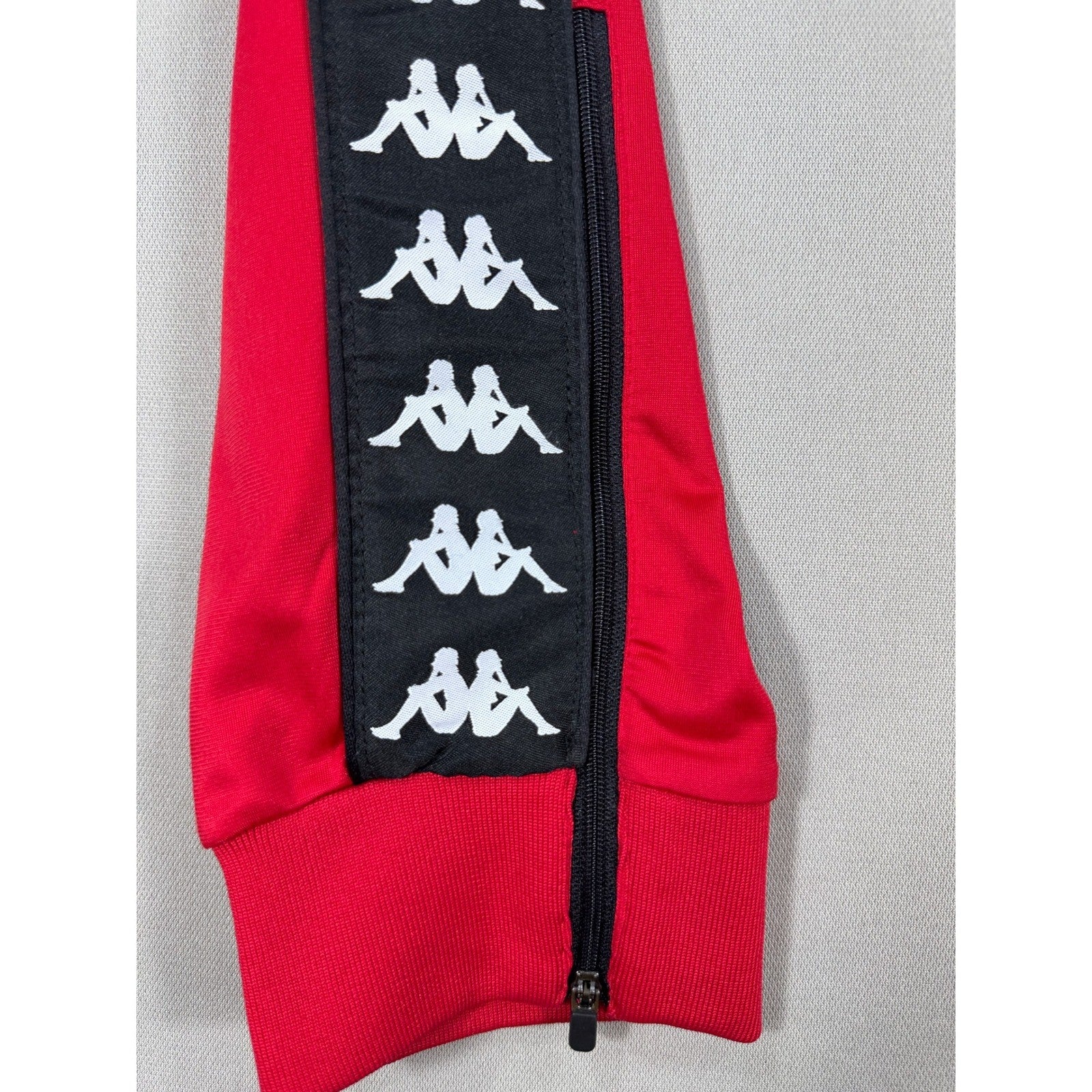 Kappa Red Track Pants Womens Medium Sport Joggers Athleisure Banda 222 Authentic