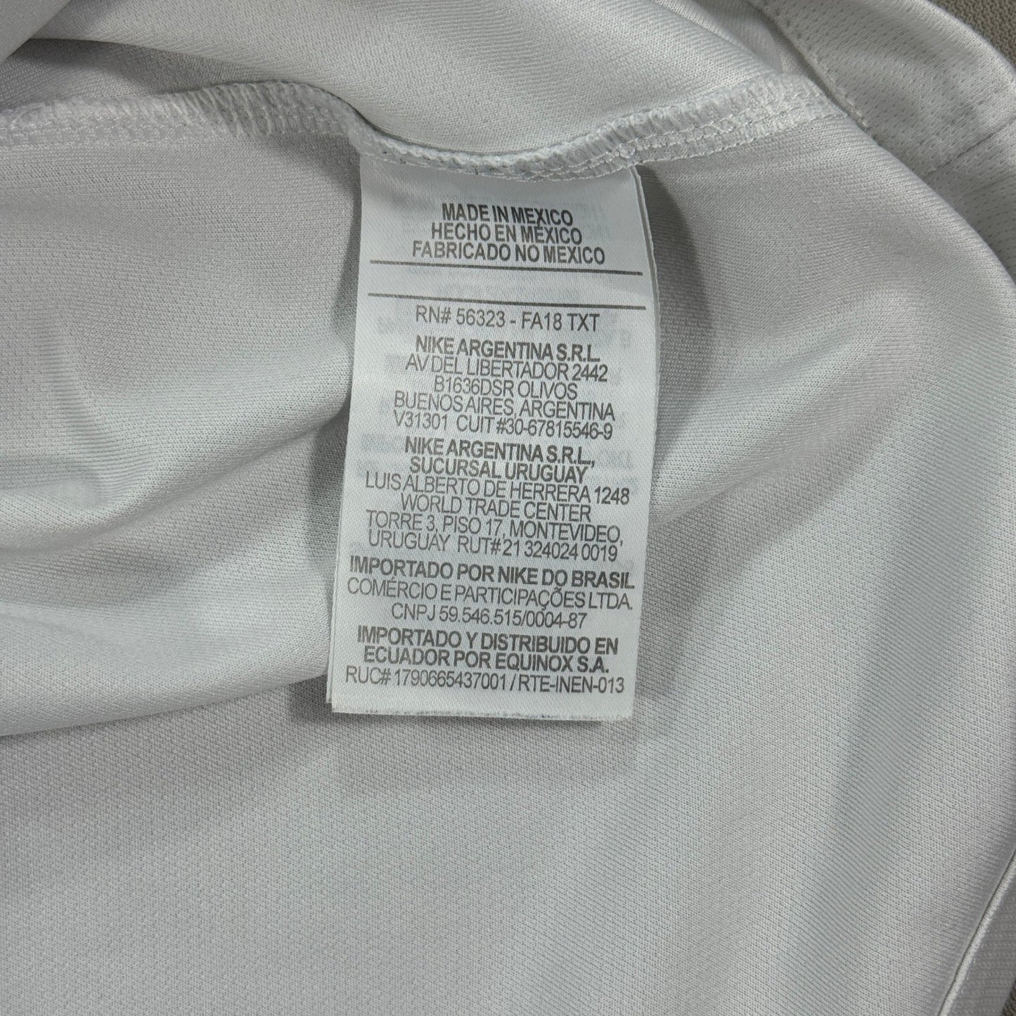 Nike Pumas UNAM Jersey #8 Soccer mens Large White Shirt Authentic