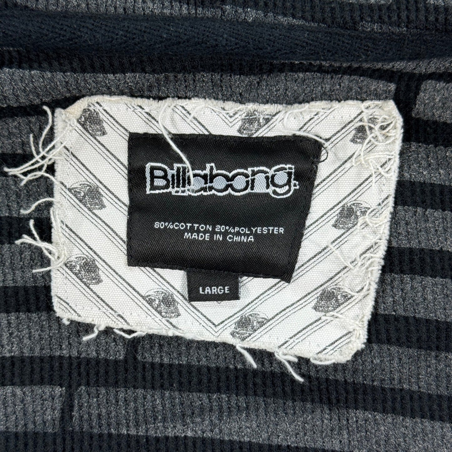 Vintage Billabong Hoodie Mens Large Grunge Graphic Logo Y2K Full Zip