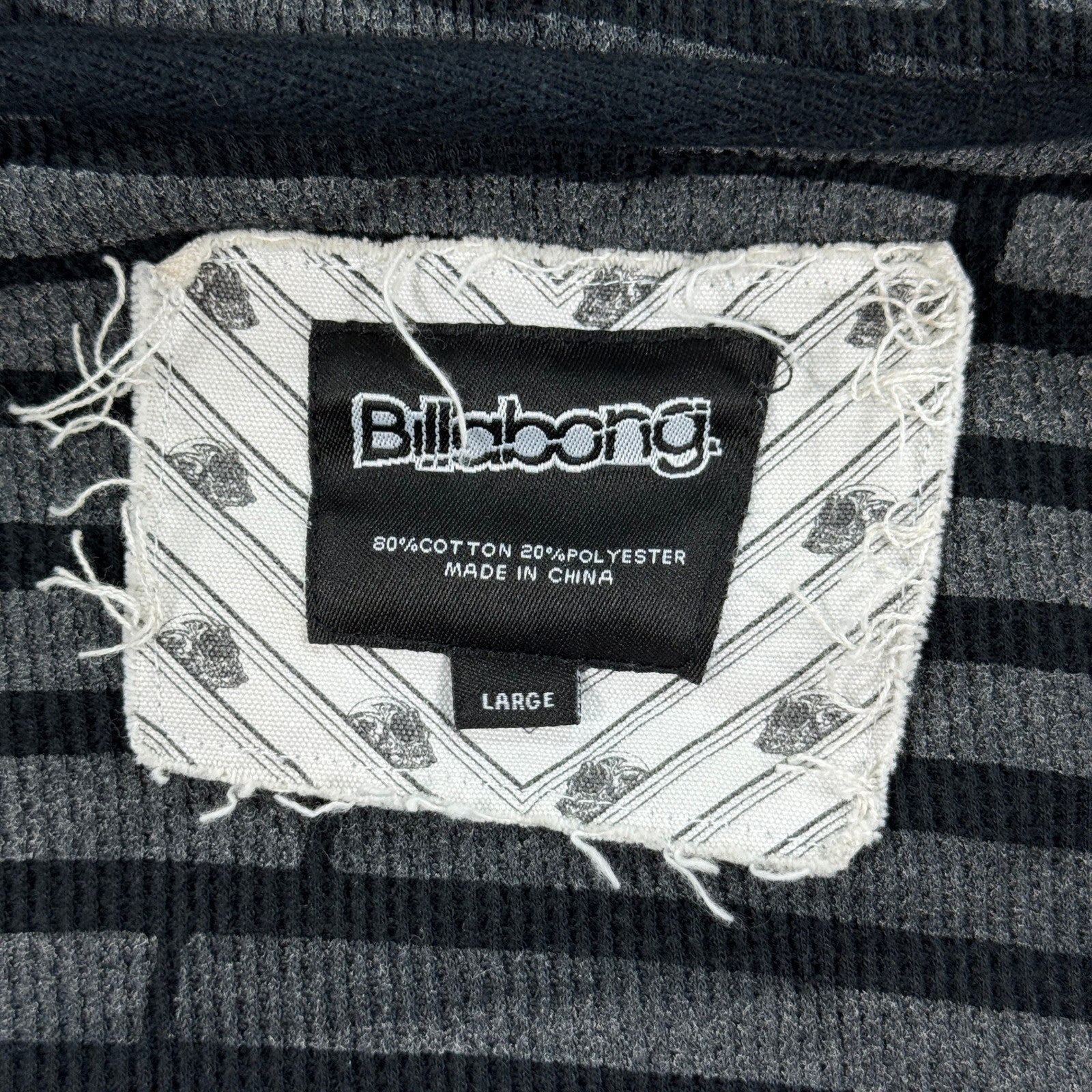 Vintage Billabong Hoodie Mens Large Grunge Graphic Logo Y2K Full Zip