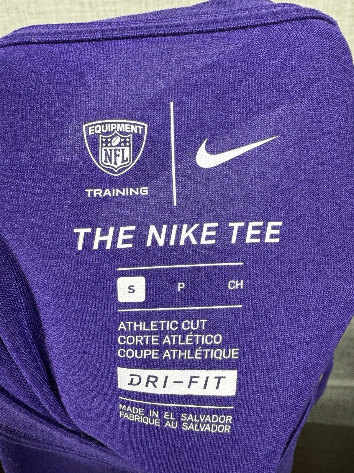 Minnesota Vikings Nike Dri-Fit NFL Equipment Training Shirt Small S