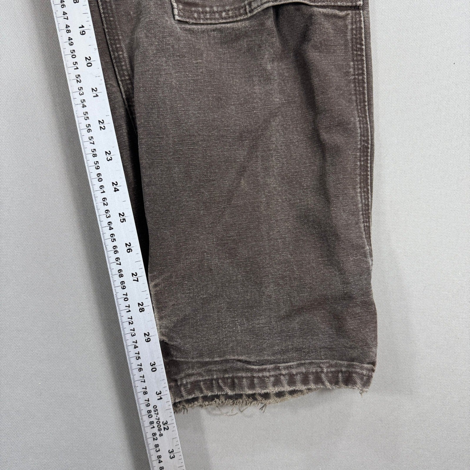 Carhartt B136 Double Knee Pants Dungaree Fit mens 34x34 Brown Carpenter Canvas