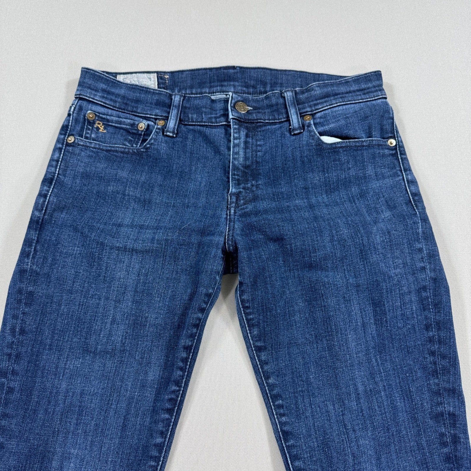 Polo Ralph Lauren Tompkins Skinny Jeans Womens Size 29 Blue Denim Dark Wash