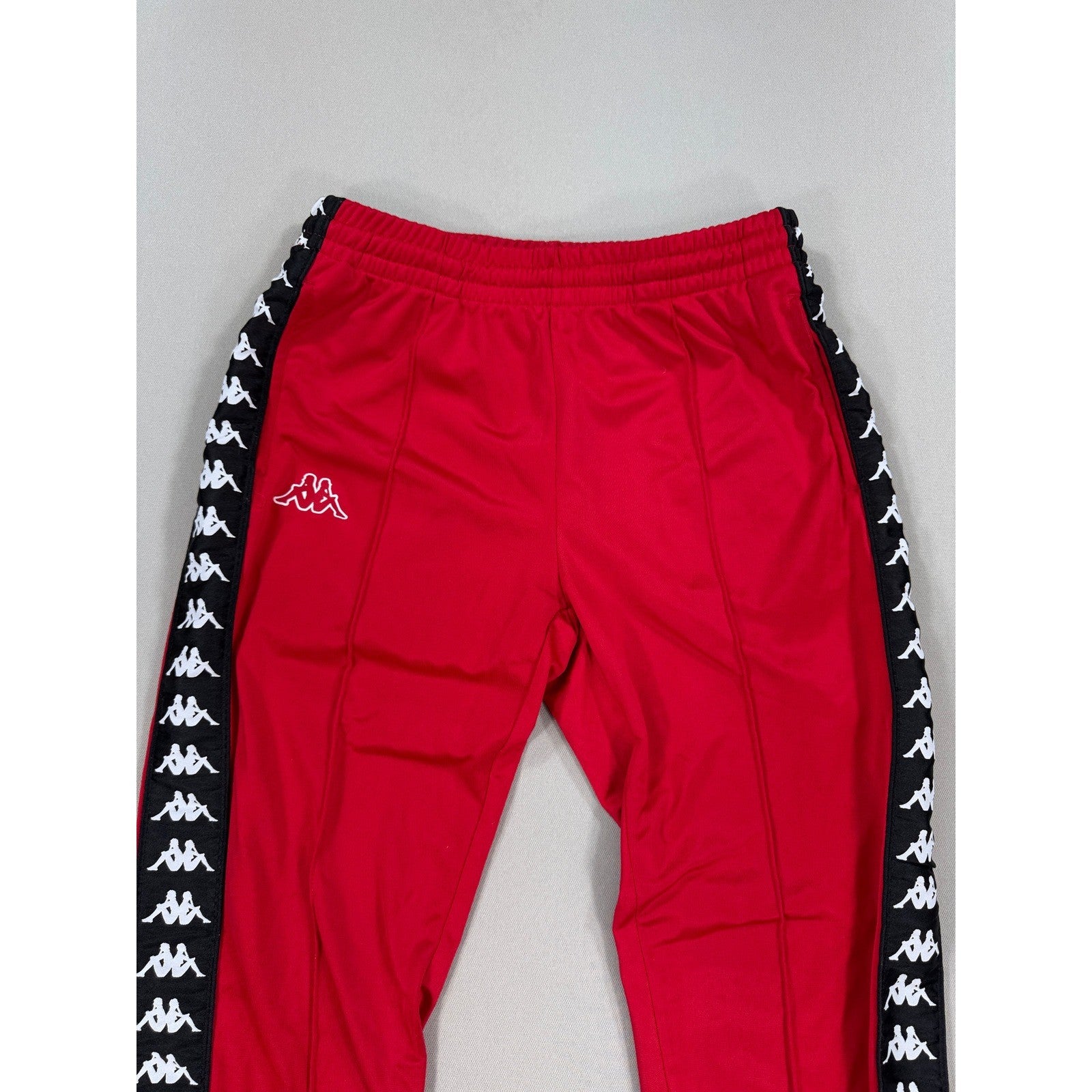 Kappa Red Track Pants Womens Medium Sport Joggers Athleisure Banda 222 Authentic