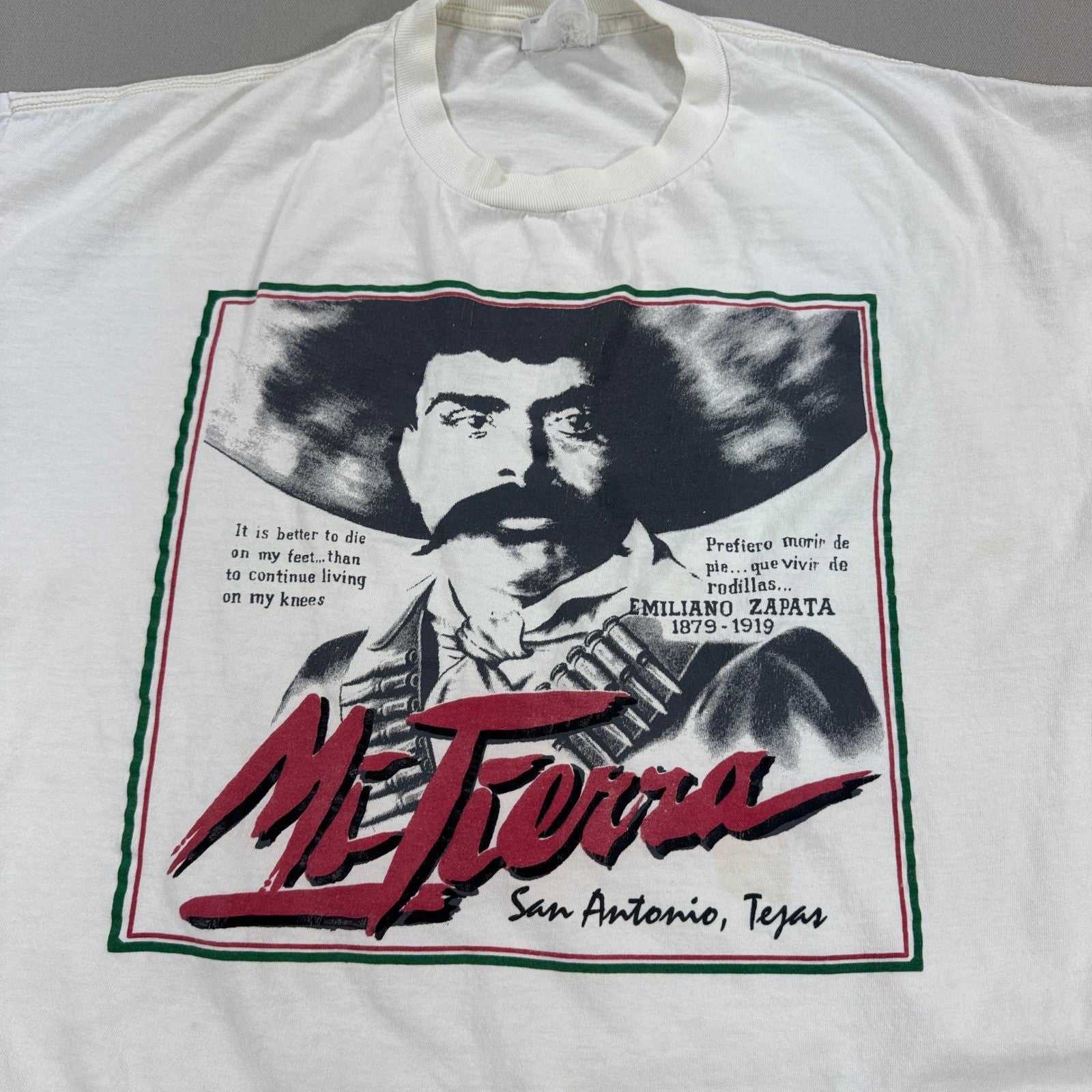 Vintage Emiliano Zapata T Shirt Mi Tierra Mens Size XL