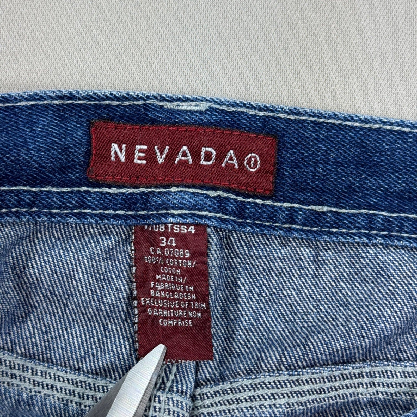 Nevada Denim Cargo Shorts Relaxed Fit Baggy mens Size 34 Blue Carpenter Utility