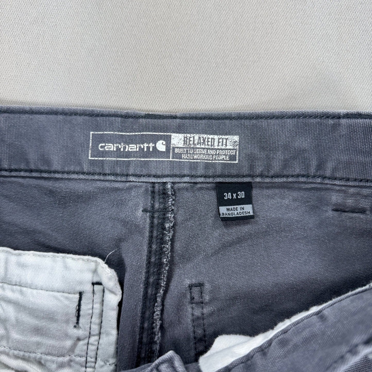 Carhartt Carpenter Pants Double Knee Men's Gray Rugged FlexRelaxed Fit