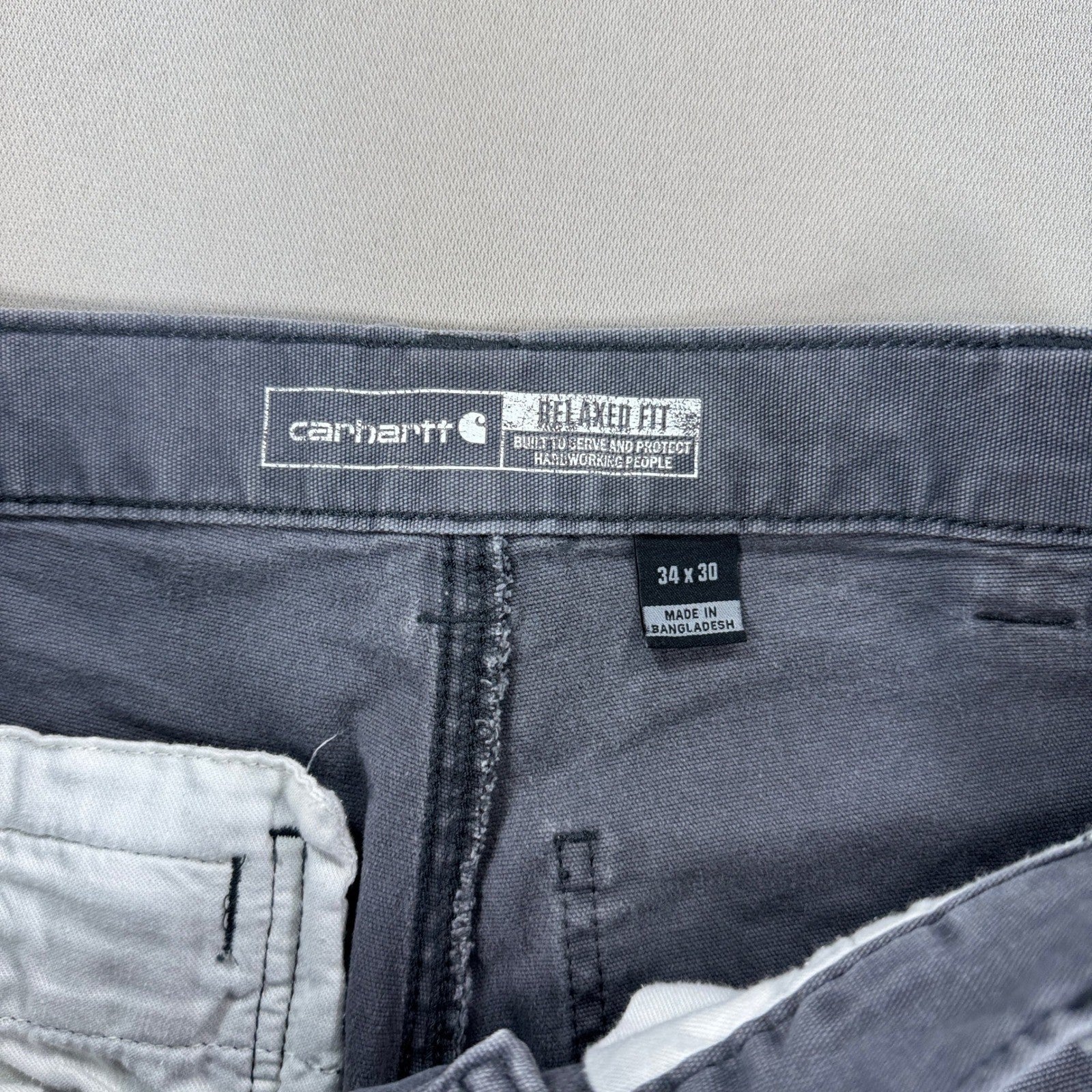 Carhartt Carpenter Pants Double Knee Men's Gray Rugged FlexRelaxed Fit