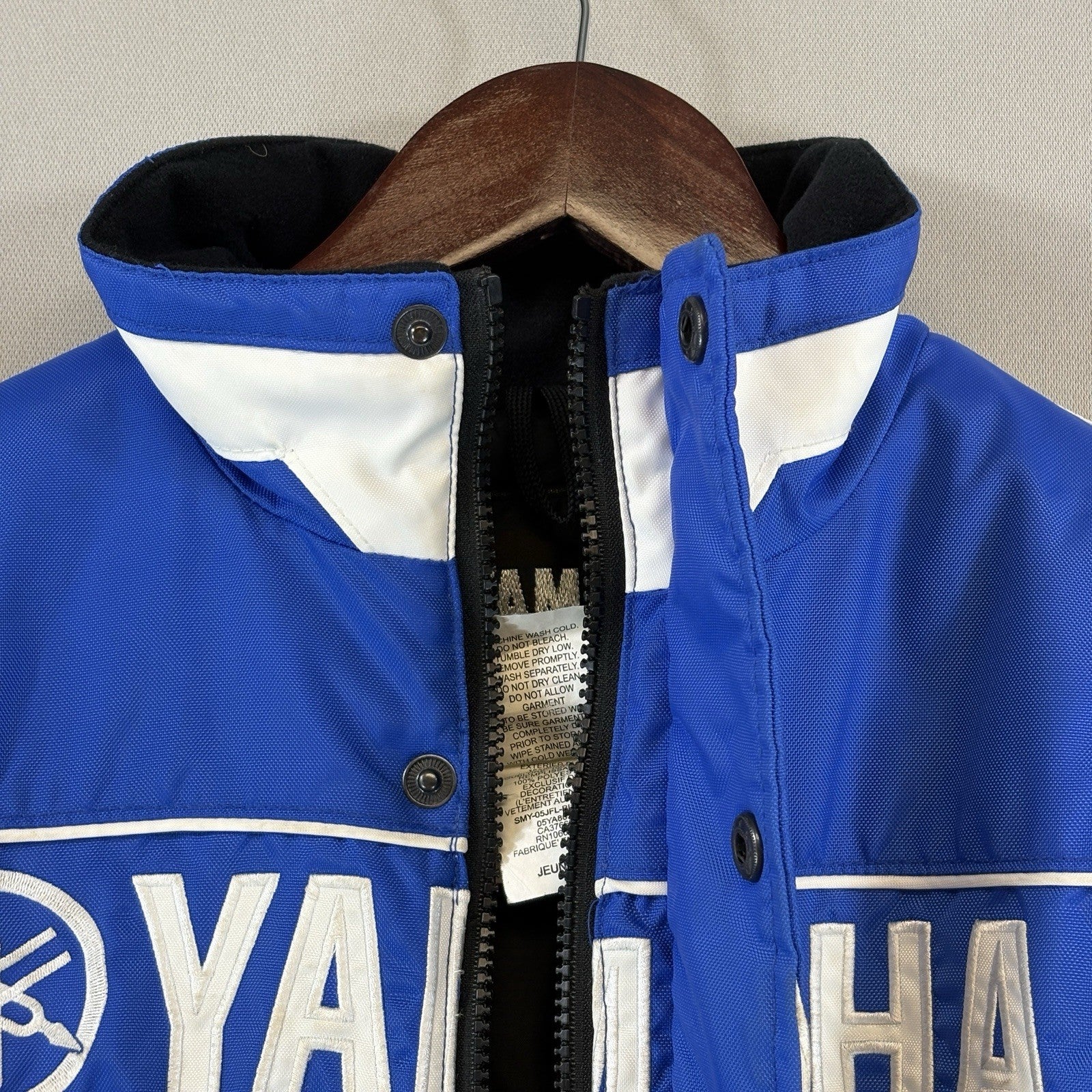 Yamaha Racing Paddock Blue Jacket Button Up Full Zip Youth Medium