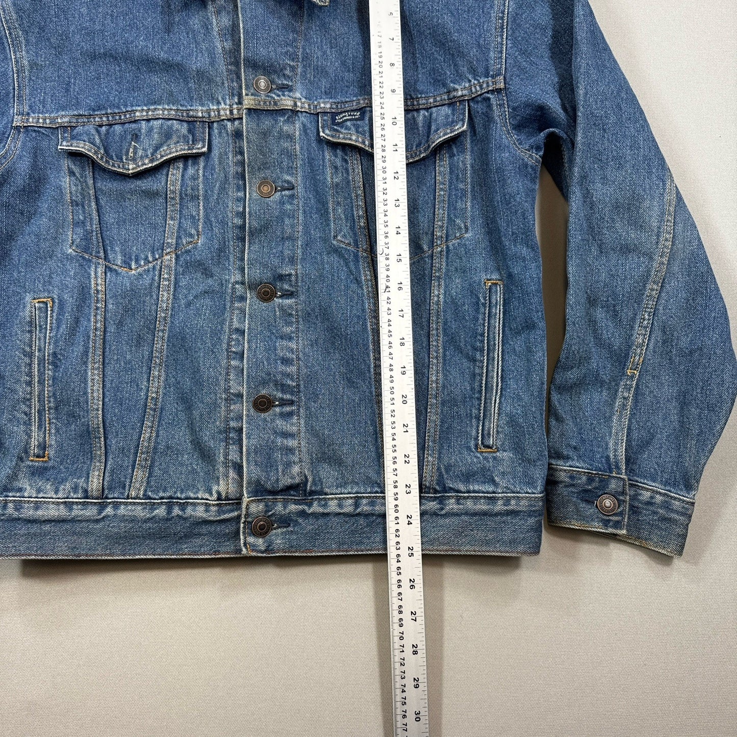 Levi's Signature C704 Jacket mens Medium Blue Denim Button