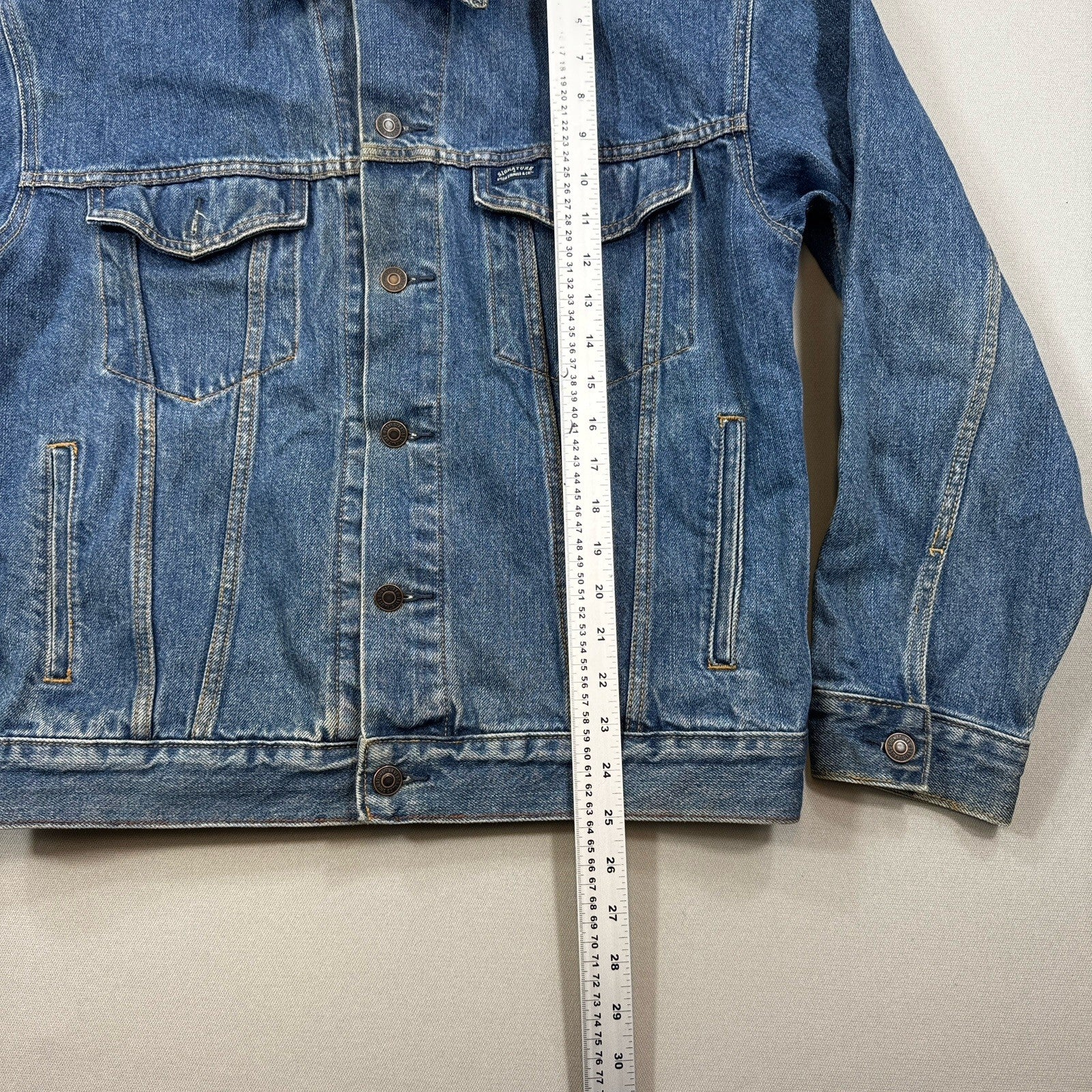 Levi's Signature C704 Jacket mens Medium Blue Denim Button